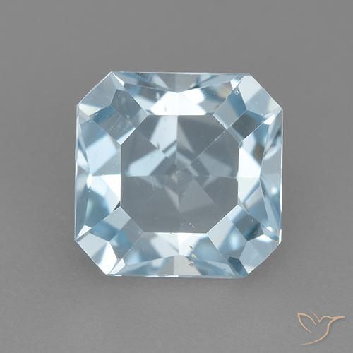 3.09ct Natural Sky Blue Topaz, Emerald Cut, VVS-VS