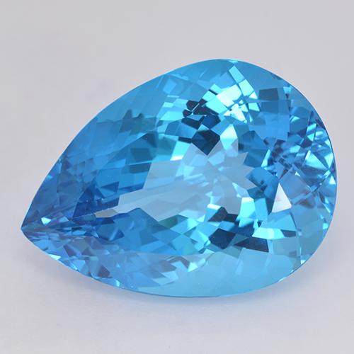 25.9 carat Pear 22x16 mm Blue Topaz Gemstone