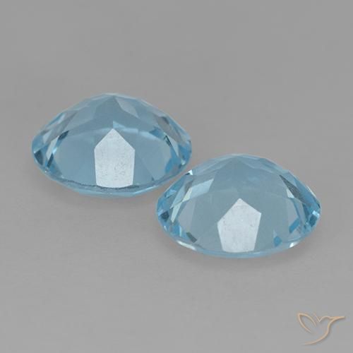 Topaz Gemstones in 8 mm (calibrated) Size for Sale, Topaz Stones in Swiss Blue Color
