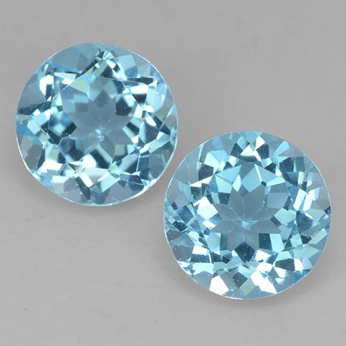 Swiss Blue Topaz Gem - 2.3ct Round Facet (ID: 524535)