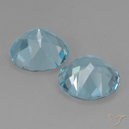 Topaz Gemstones in 8 mm (calibrated) Size for Sale, Topaz Stones in Sky Blue Color