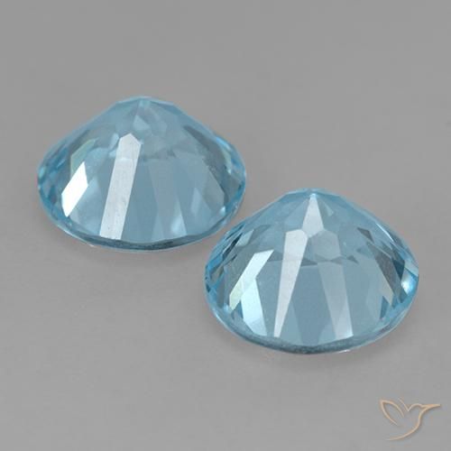 Topaz Gemstones in 8 mm (calibrated) Size for Sale, Topaz Stones in Swiss Blue Color