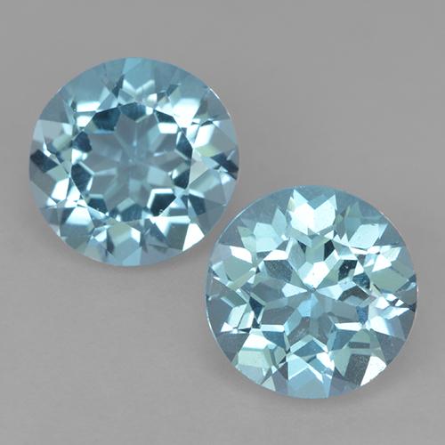 Greenish Blue Topaz Gem - 2.3ct Round Facet (ID: 524540)