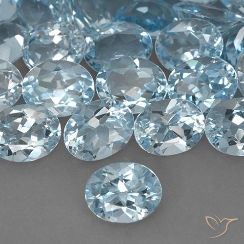 2.31ct Natural Sky Blue Topaz, Oval, VVS-VS