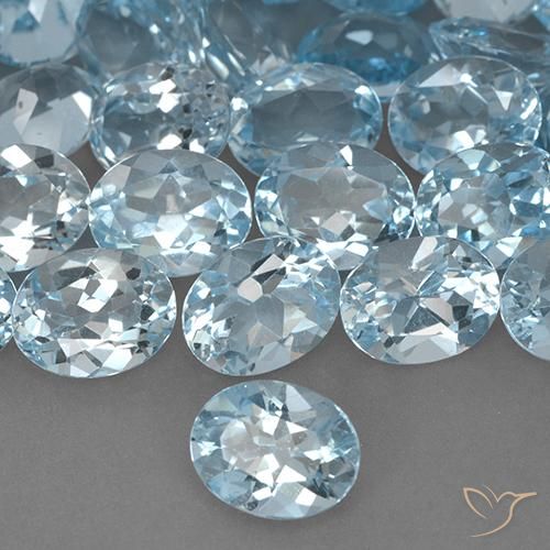 101.62 ctw Blue Topaz Stones, Natural Topaz in Oval Facet Shape for Sale