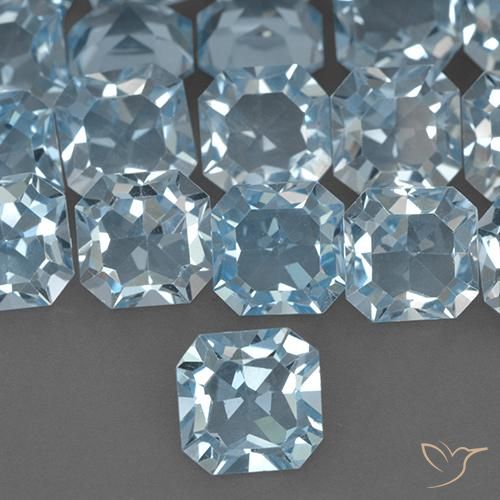 4.21ct Natural Sky Blue Topaz, Emerald Cut, VVS-VS