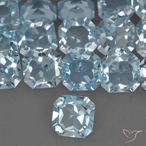 109.54 ctw Blue Topaz Stones, Natural Topaz in Octagon Step Cut Shape for Sale
