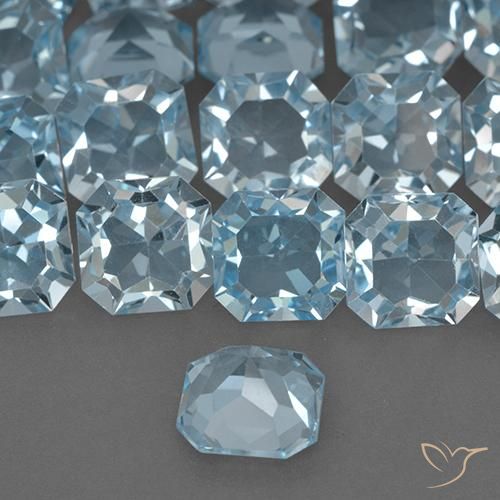 Topaz Gemstones in 9 x 9 mm (calibrated) Size for Sale, Topaz Stones in Sky Blue Color