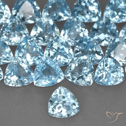 1.38ct Natural Sky Blue Topaz, Trillion, VS