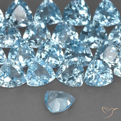Topaz Gemstones in 7 x 7 mm (calibrated) Size for Sale, Topaz Stones in Sky Blue Color