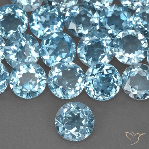 2.38ct Natural Sky Blue Topaz, Round, VS