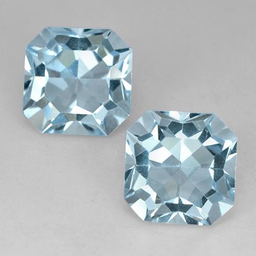 Baby blau Topas Edelstein - 4.4ct Oktagon facettiert (ID: 524660)