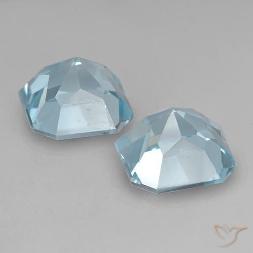 Topaz Gemstones in 9 x 9 mm (calibrated) Size for Sale, Topaz Stones in Sky Blue Color