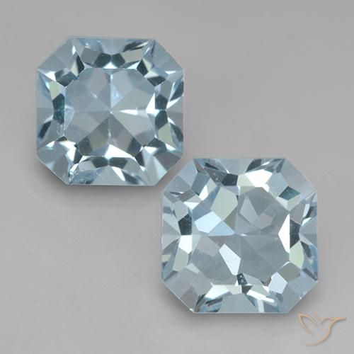 8.49 ct Loose Sky Blue Topaz, 9.2 x 9 mm Octagon Cut From Brazil, Photo A