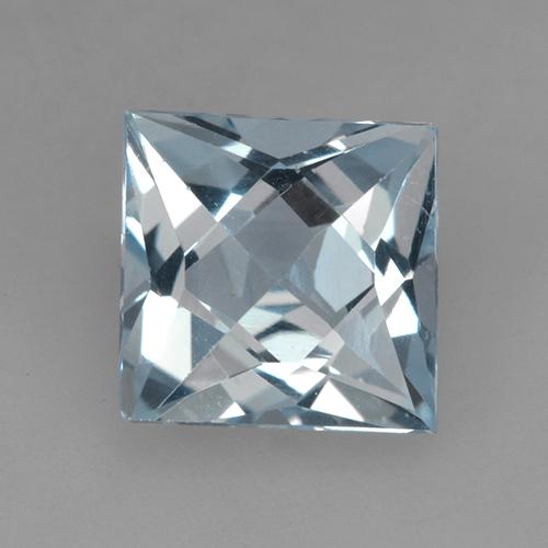 Light Cyan Blue Topaz Gem - 1.8ct Princess-Cut (ID: 524865)