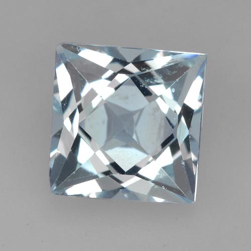 Sky Blue Topaz Gem - 2.2ct Princess-Cut (ID: 524867)