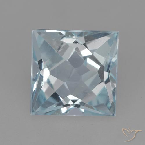 2.01ct Natural Sky Blue Topaz, Square, VVS-VS