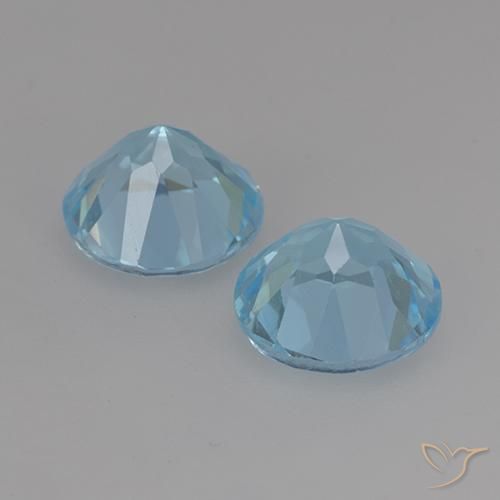 Topaz Gemstones in 8 mm (calibrated) Size for Sale, Topaz Stones in Sky Blue Color