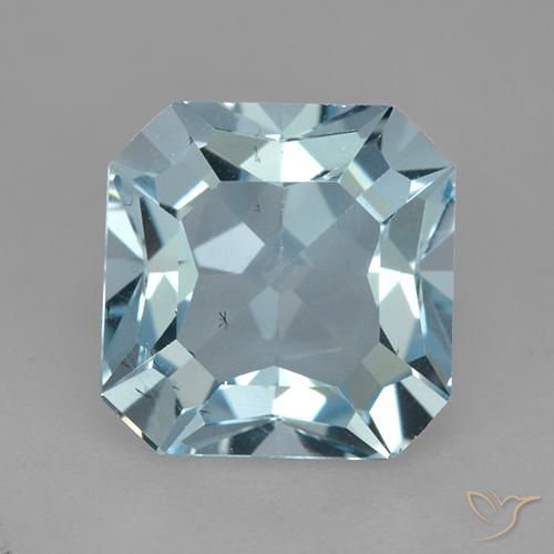 4.41ct Natural Sky Blue Topaz, Emerald Cut, VVS-VS