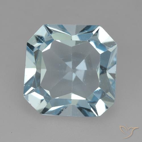 4.18ct Natural Sky Blue Topaz, Emerald Cut, VVS-VS