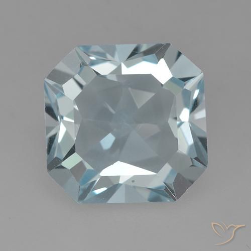4.26ct Natural Sky Blue Topaz, Emerald Cut, VVS