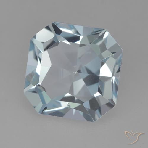 4.26 ct Blue Topaz Stone, Natural Topaz in Octagon Step Cut Shape for Sale