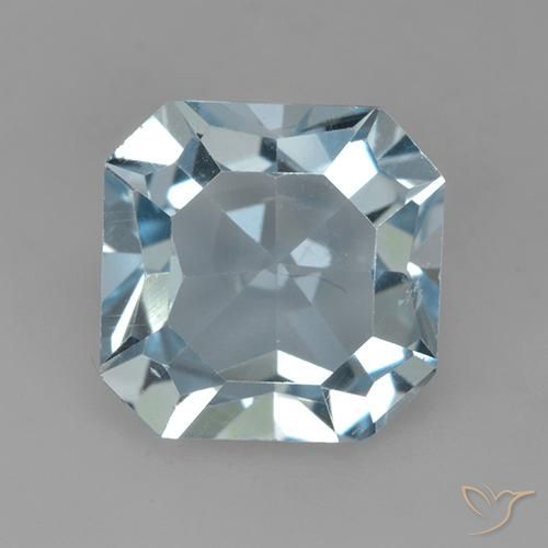 3.88ct Natural Sky Blue Topaz, Emerald Cut, VVS-VS