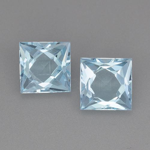 Sky Blue Topaz Gem - 2ct Princess-Cut (ID: 525132)