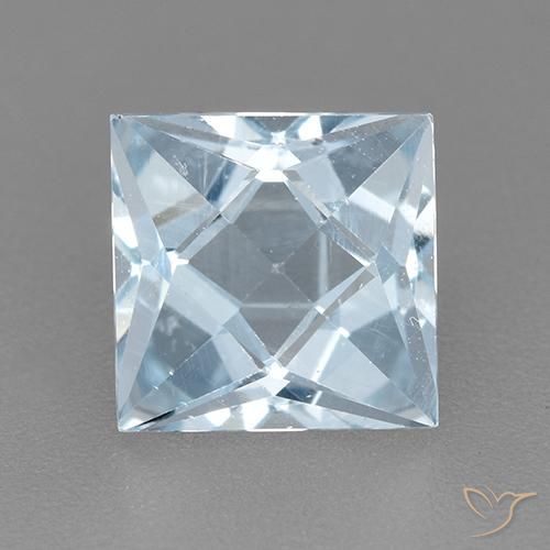 2.01ct Natural Sky Blue Topaz, Square, VVS-VS, Photo A