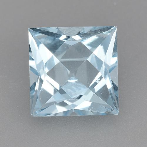 Light Blue Topaz Gem - 2.1ct Princess-Cut (ID: 525246)