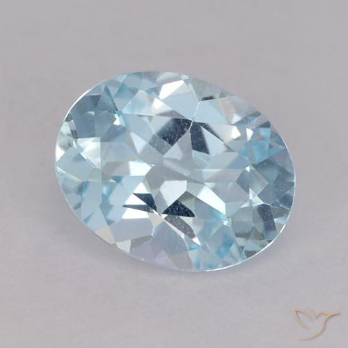 Light Sky Blue Topaz Gem - 2.1ct Oval Facet (ID: 525394)