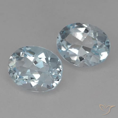 4.64 ctw Blue Topaz Stones, Natural Topaz in Oval Facet Shape for Sale
