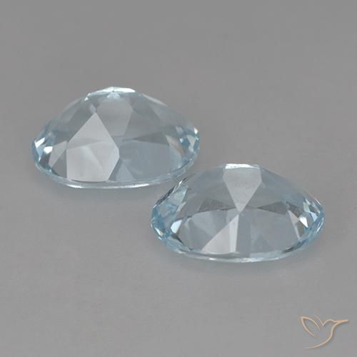 Topaz Gemstones in 9 x 7 mm (calibrated) Size for Sale, Topaz Stones in Sky Blue Color