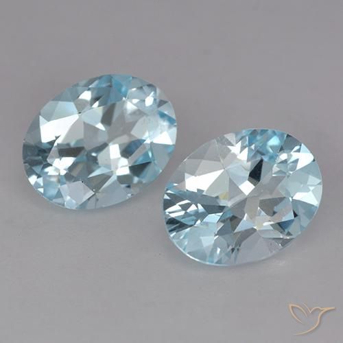 4.06 ct Loose Sky Blue Topaz, 9.1 x 7.1 mm Oval Cut From Brazil, Photo A