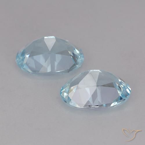 Topaz Gemstones in 9 x 7 mm (calibrated) Size for Sale, Topaz Stones in Sky Blue Color
