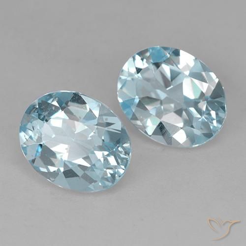 4.21 carat Sky Blue Topaz Gemstones Oval loose Topaz from Brazil