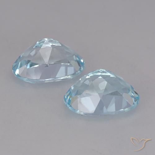 Topaz Gemstones in 9 x 7 mm (calibrated) Size for Sale, Topaz Stones in Sky Blue Color