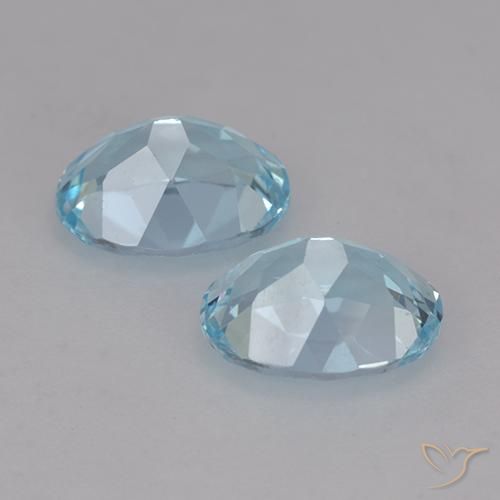 Topaz Gemstones in 9 x 7 mm (calibrated) Size for Sale, Topaz Stones in Sky Blue Color