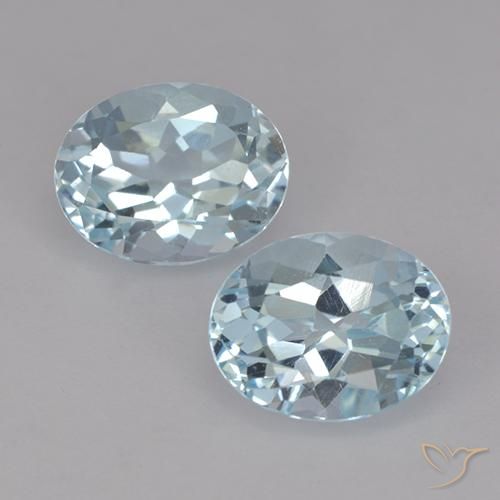 4.91 ct Loose Sky Blue Topaz, 9.1 x 7.1 mm Oval Cut From Brazil, Photo A