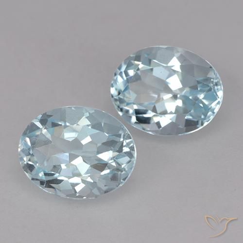 4.91 ctw Blue Topaz Stones, Natural Topaz in Oval Facet Shape for Sale
