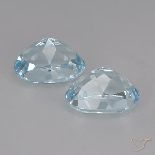 Topaz Gemstones in 9 x 7 mm (calibrated) Size for Sale, Topaz Stones in Sky Blue Color