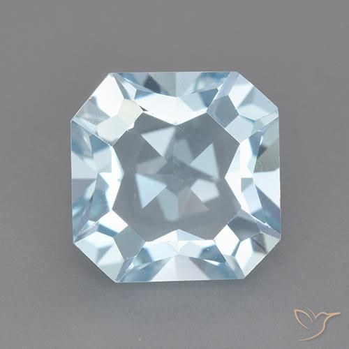4.03ct Natural Sky Blue Topaz, Emerald Cut, VVS
