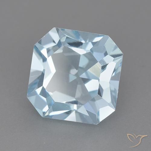 4.03 ct Blue Topaz Stone, Natural Topaz in Octagon Facet Shape for Sale
