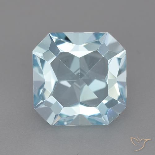 4.23ct Natural Sky Blue Topaz, Emerald Cut, VVS