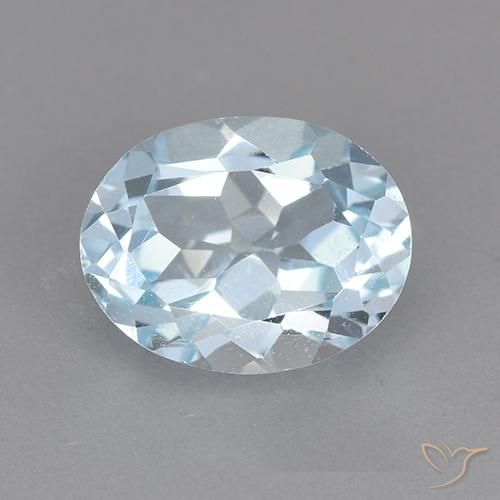 2.46ct Natural Sky Blue Topaz, Oval, VVS-VS