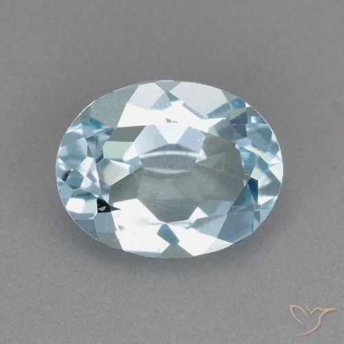 2.11ct Natural Sky Blue Topaz, Oval, VVS-VS