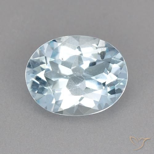 2.14ct Natural Sky Blue Topaz, Oval, VVS-VS