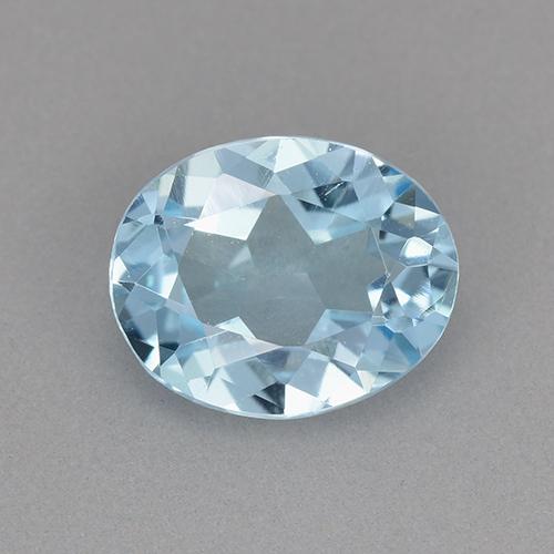 Светло-синий Топаз Камень - 1.7ct Фасетный Овал (ID: 525519)