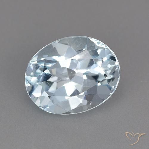 2.40ct Natural Sky Blue Topaz, Oval, VVS-VS