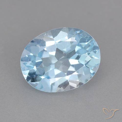 2.20ct Natural Sky Blue Topaz, Oval, VVS-VS, Photo A